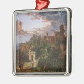 戦意（中世の城の戦い） メタルオーナメント (左)