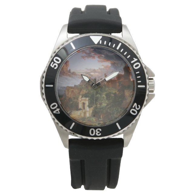 戦意（中世の城の戦い） 腕時計 (正面)