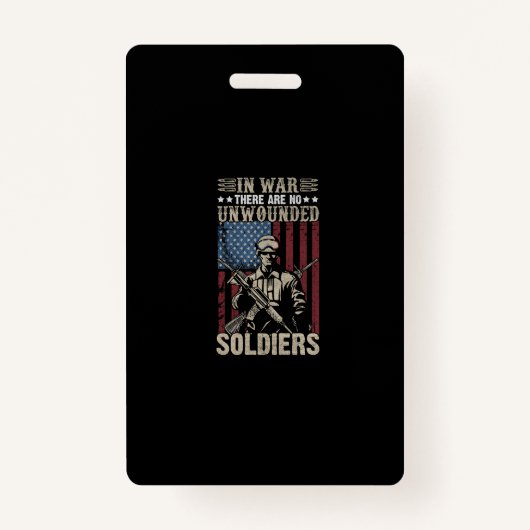 戦時に無傷の兵は無い バッジ (正面)