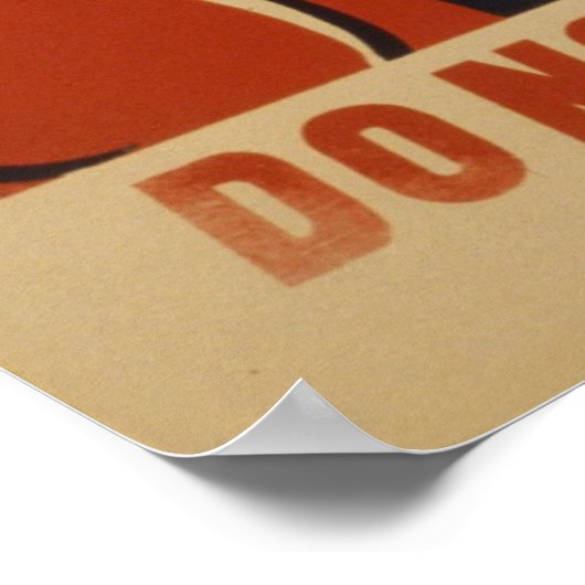 戦時の任務！水を浪費しないヴィンテージWPA ポスター (角)