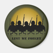 戦時の贈り物を防ぐための兵士忘れの貢献マグネット マグネット (正面)