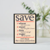 戦時中救のWWIポスター ポストカード (スタンド正面)