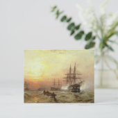 戦没時に祝砲を発射するマン・オ・ウォー ポストカード (スタンド正面)