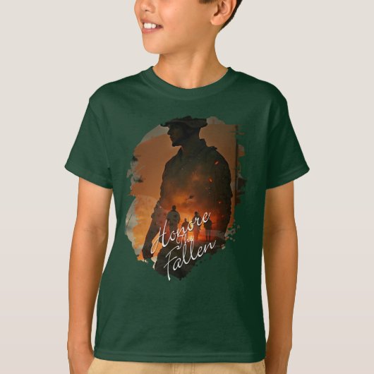 戦没者を悼む ― 彼らの犠牲を忘れない Tシャツ (正面)