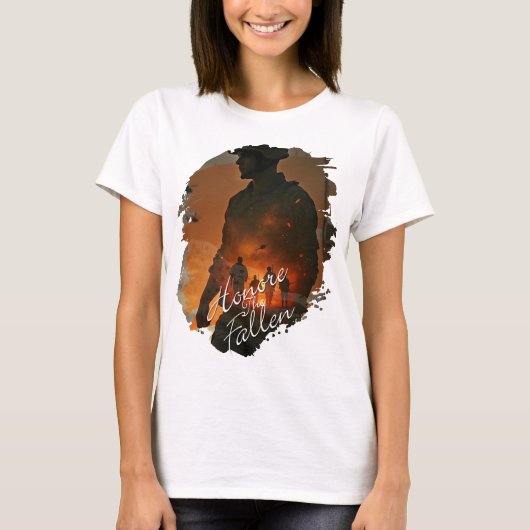戦没者を悼む ― 彼らの犠牲を忘れない Tシャツ (正面)