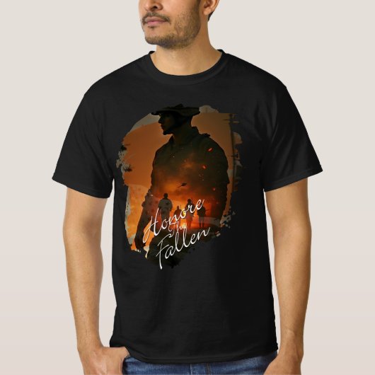 戦没者を悼む ― 彼らの犠牲を忘れない Tシャツ (正面)