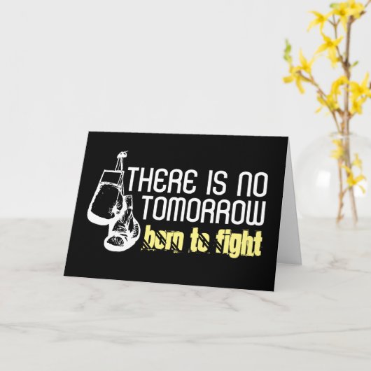 戦生まれうボクシング手袋 カード (黄色い花)