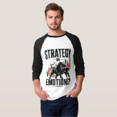 戦略か感情か 雄牛トレーディングマインドセットデザイン Tシャツ (正面フル)