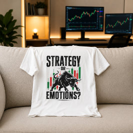 戦略か感情か 雄牛トレーディングマインドセットデザイン Tシャツ