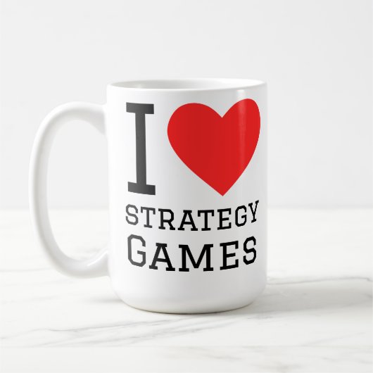戦略ゲームが好き  コーヒーマグカップ (左)