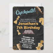 戦略チェス誕生日招待状おもしろいゲームナイト 招待状 (正面)