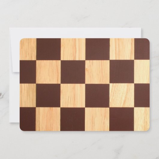 戦略チェス誕生日招待状カスタマイズ写真 招待状 (裏面)