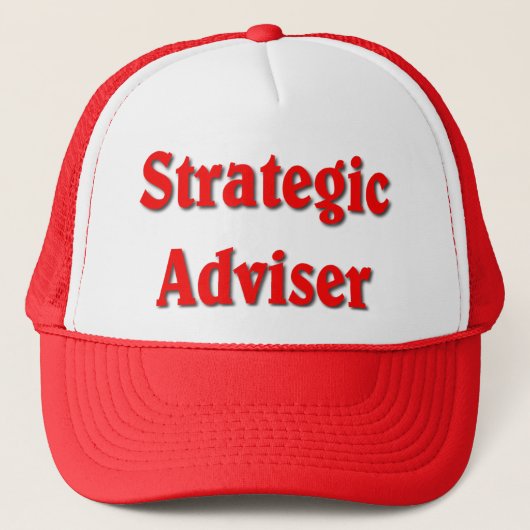 戦略的な顧問の赤いプリントのPolicaのユーモア キャップ (正面)