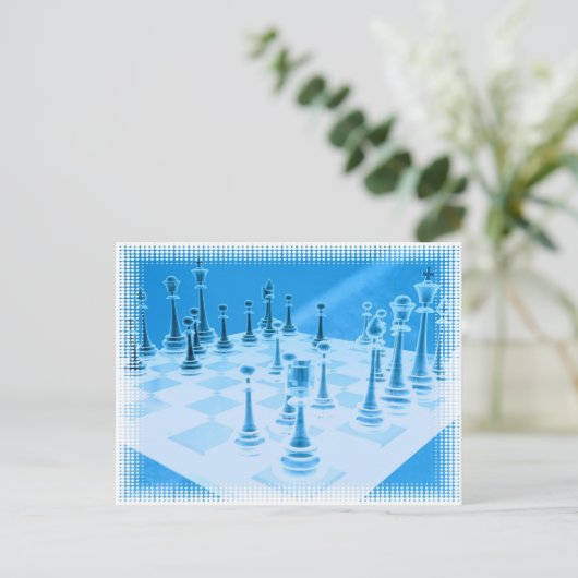 戦略的チェス遊のはがき ポストカード (スタンド正面)
