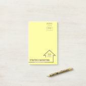 戦略的マーケティングに関する注意事項 ポストイット (デスク上)