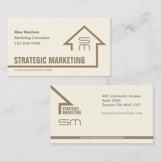 戦略的マーケティング名刺 名刺 (正面/裏面)
