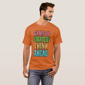 戦略的思考のゲーム 事前に考えてギフト Tシャツ (正面フル)