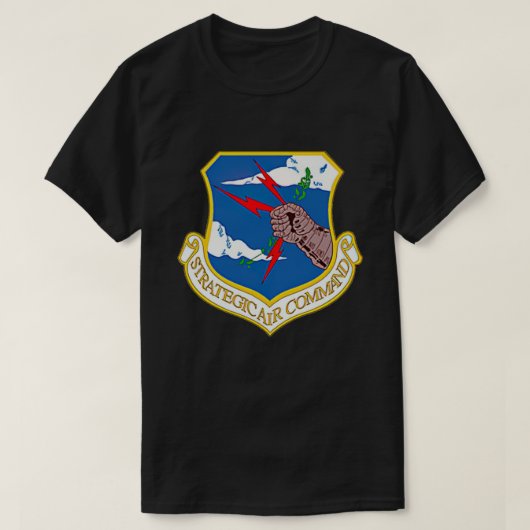 戦略空誇りを持った軍司令部退役軍人ヴィンテージベテラ Tシャツ (デザイン正面)