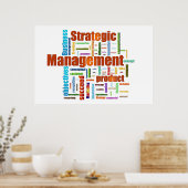 戦略管理デザインオレンジ ポスター (キッチン)