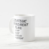 戦略退職計画の昼寝食べの繰り返し。 コーヒーマグカップ (正面左)