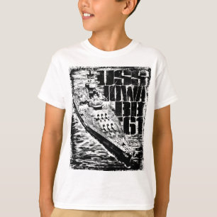 戦艦のアイオワの子供のHanes TAGLESSのツョのTシャツ Tシャツ