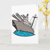 戦艦の挨拶状 カード (黄色い花)