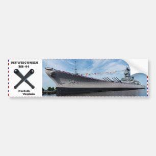 戦艦ウィスコンシンBB-64 バンパーステッカー