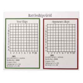 戦艦オン紙ゲーム ノートパッド