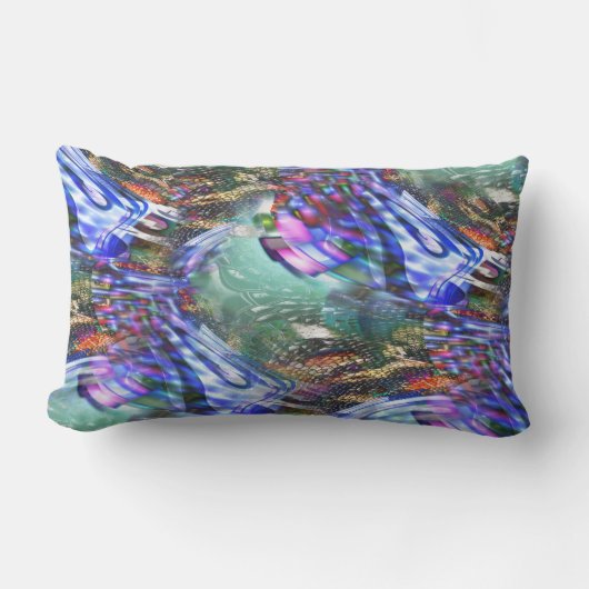 戦艦カラフル上の仮想画像変動 アウトドアクッション (正面)