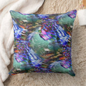 戦艦カラフル上の仮想画像変動 クッション (ブランケット)