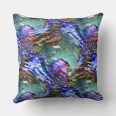 戦艦カラフル上の仮想画像変動 クッション (裏面)