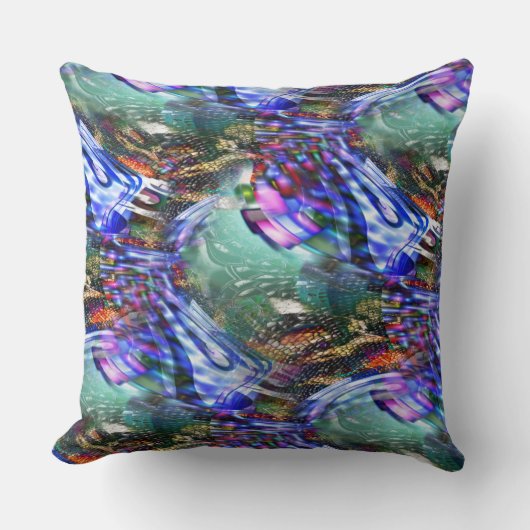 戦艦カラフル上の仮想画像変動 クッション (正面)