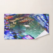 戦艦カラフル上の仮想画像変動 バスタオルセット (ハンドタオル)