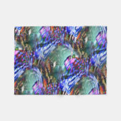 戦艦カラフル上の仮想画像変動 フリースブランケット (正面(横))