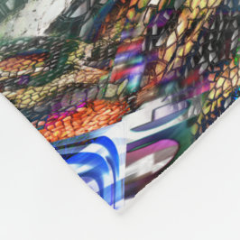 戦艦カラフル上の仮想画像変動 フリースブランケット