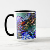 戦艦カラフル上の仮想画像変動 マグカップ (左)