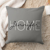 戦艦グレーカラーホームモノグラム クッション (ブランケット)