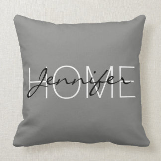 戦艦グレーカラーホームモノグラム クッション