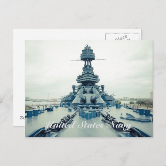 戦艦テキサス州ミュージアム船サンジャクト州 ポストカード (正面/裏面)