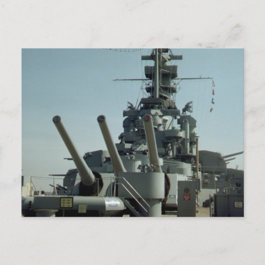戦艦マサチューセッツ州写真はがき ポストカード (正面)
