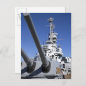 戦艦メモリアルのアラバマ戦艦 ポストカード (正面/裏面)