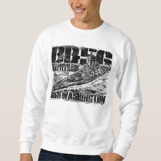 戦艦ワシントンプルオーバーSweatshirt スウェットシャツ (正面)