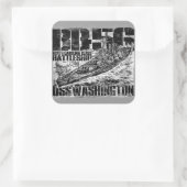 戦艦ワシントン広場ステッカー スクエアシール (バッグ)
