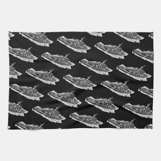 戦艦ワシントンTOWELS キッチンタオル (横)