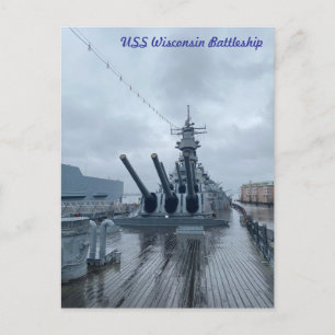戦艦 USS Wisconsin ポストカード