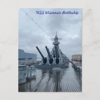 戦艦 USS Wisconsin ポストカード