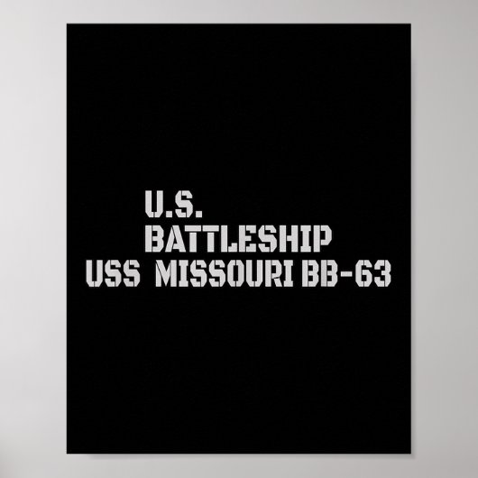 戦艦USSミズーリBb-63戦艦退役軍人砦 ポスター (正面)