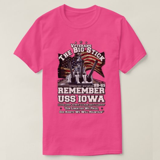 戦艦USS IOWA BB61 Tシャツ (デザイン正面)