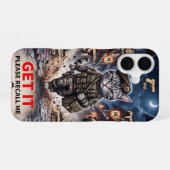 戦術ゲーマー猫 iPhone 16ケース (裏面横)