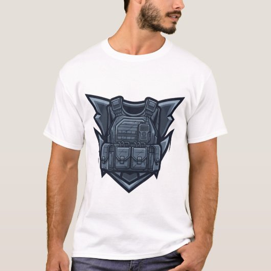 戦術ソルジャー胸部エンブレム Tシャツ (正面)